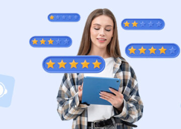 Illustration de la méthode SCORE montrant une équipe client utilisant satisfaction, compétence, orientation client, réactivité et empathie pour améliorer les interactions