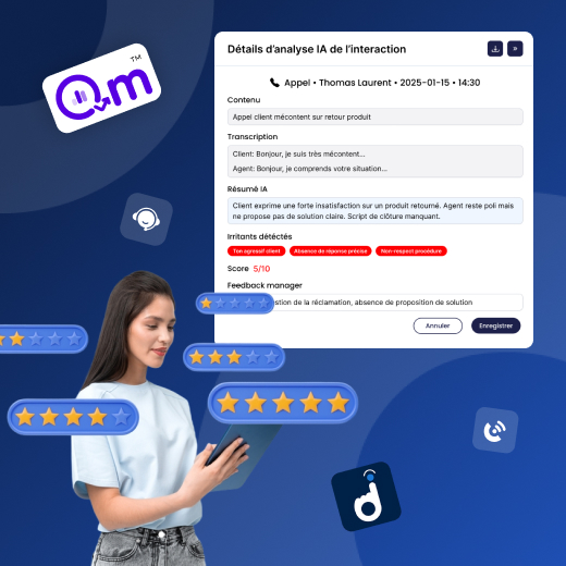 Logiciel de quality monitoring : superviser la qualité des appels en temps réel grâce à l’IA