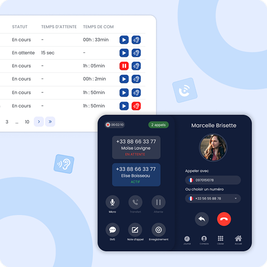 Double appel et chuchotement Double appel et chuchotement