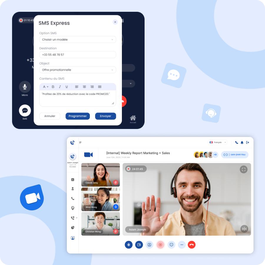 Communication multicanal